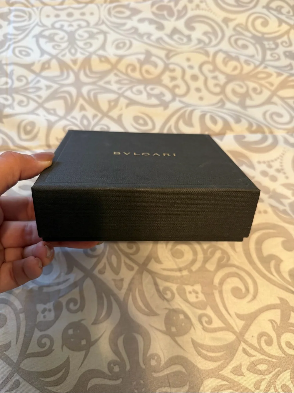 Bulgari Black Pebbled Leather Bifold Wallet with Snap